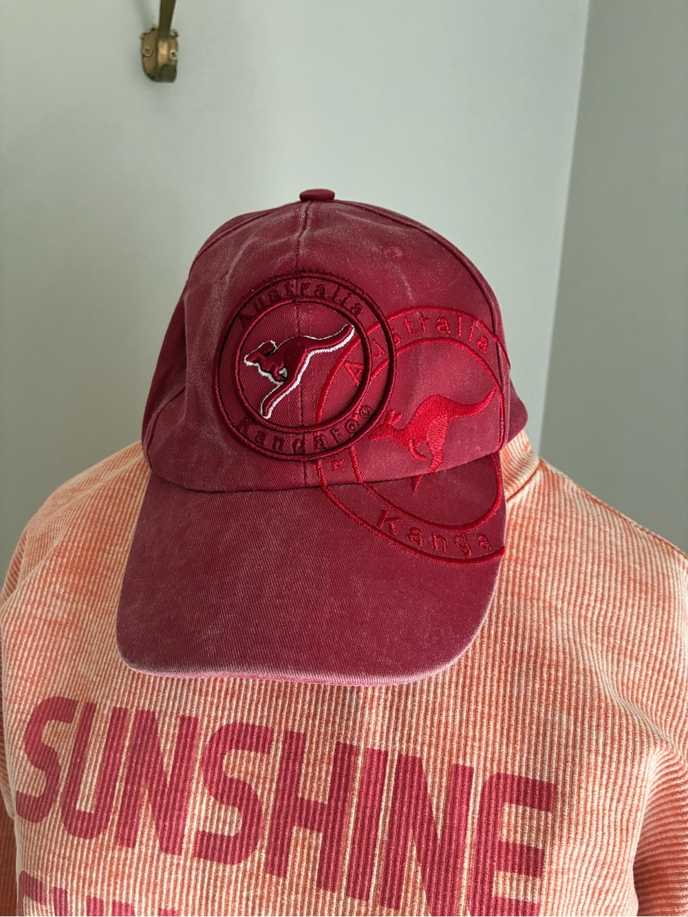 NEW Australia Stamp Red Baseball Cap